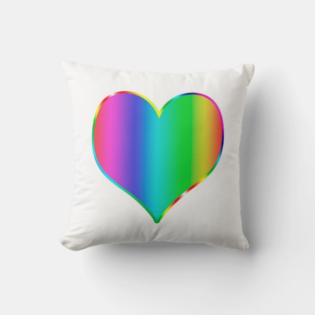 Rainbow heart cushion (Front)