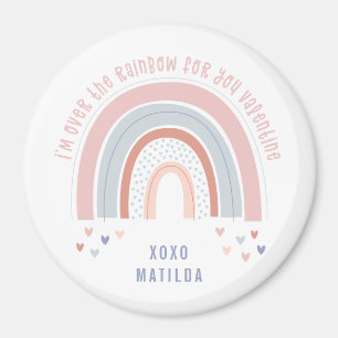 Rainbow heart cute classroom valentine gift magnet