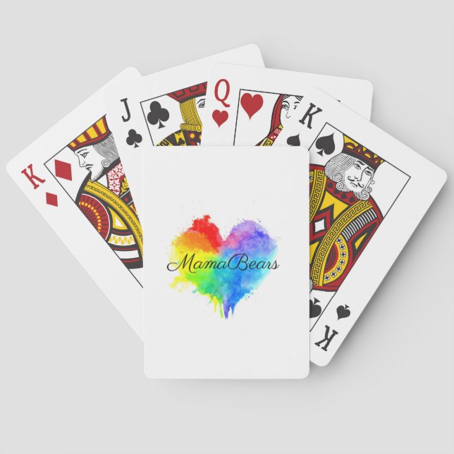 Rainbow Heart Deck of Cards (Back)