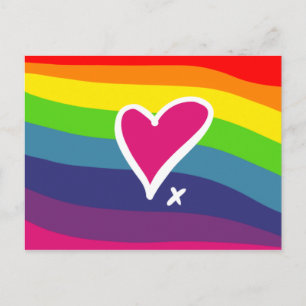 Rainbow Heart design greetings card