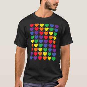Rainbow Heart Dot Gay Pride Colours Lgbtq Say Gay  T-Shirt