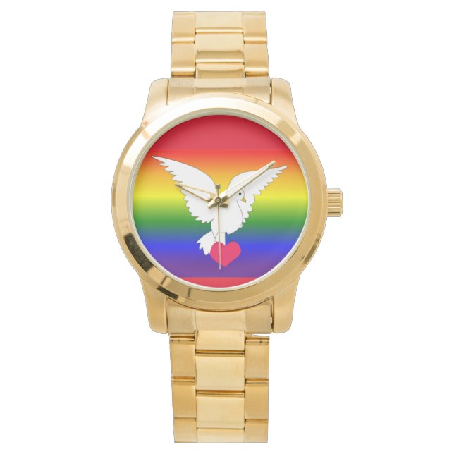 RAINBOW HEART DOVE WATCH (Front)