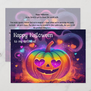 🌈🎃Rainbow Heart‑Eyes Pumpkin card