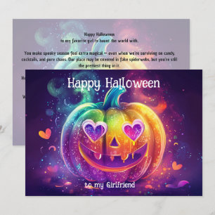 🌈🎃Rainbow Heart‑Eyes Pumpkin card