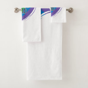 Rainbow Heart Flag Proud Dad LGBT Gay Pride Month Bath Towel Set