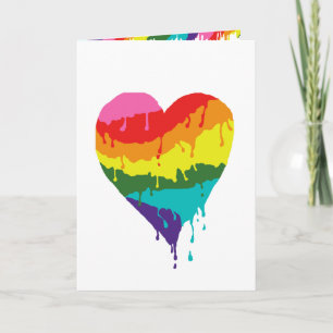 Rainbow Heart Holiday Card