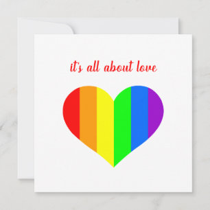 Rainbow Heart Invitation