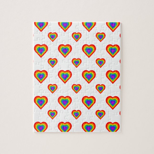 Rainbow Heart Jigsaw Puzzle (Vertical)