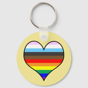 Rainbow Heart Key Ring