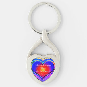 Rainbow Heart Key Ring