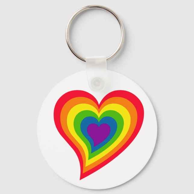 Rainbow Heart keychain (Front)