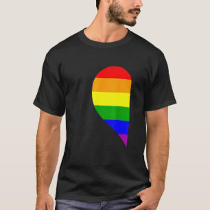 Rainbow Heart Lgbt Matching Gay Couple Valentine's T-Shirt