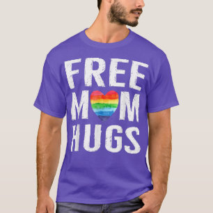 Rainbow Heart LGBT Pride Month Free Mum Hugs T-Shi T-Shirt