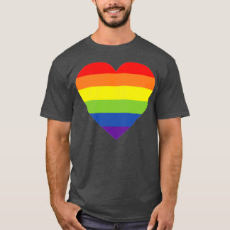 Rainbow Heart LGBTQ Design T-Shirt