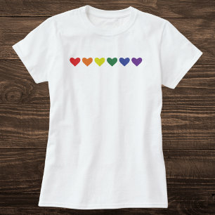 Rainbow Heart Line T-Shirt