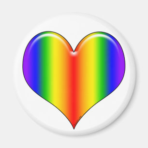 Rainbow Heart Magnet
