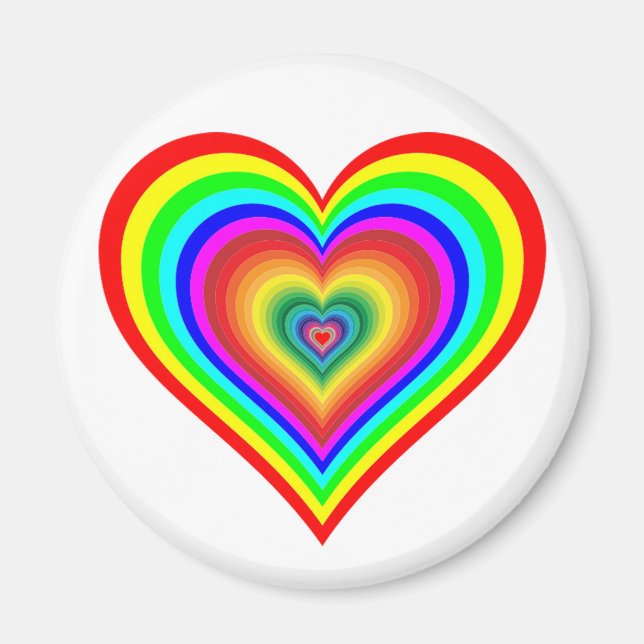 Rainbow Heart Magnet (Front)