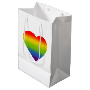Rainbow Heart Medium Gift Bag