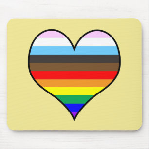 Rainbow Heart Mouse Pad