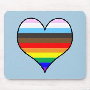 Rainbow Heart Mouse Pad