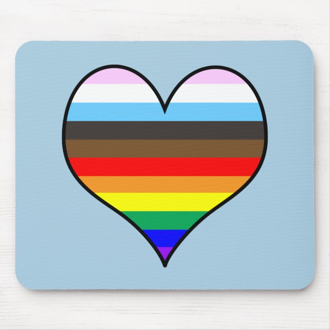 Rainbow Heart Mouse Pad (Front)