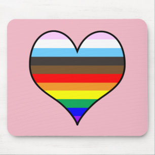 Rainbow Heart Mouse Pad