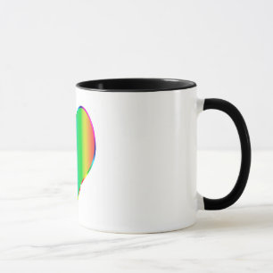 Rainbow heart mug