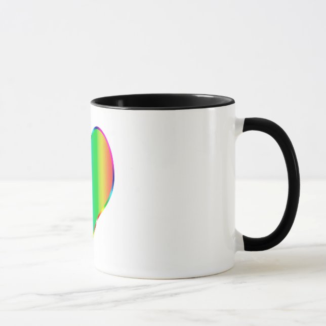 Rainbow heart mug (Right)