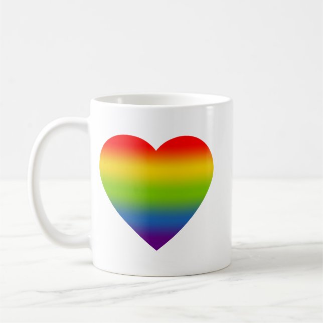 Rainbow Heart Mug (Left)