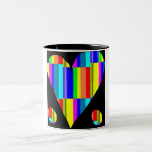 rainbow heart mug