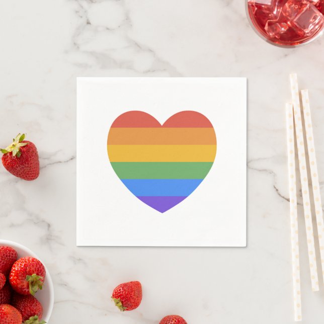 Rainbow Heart Napkin (Insitu)