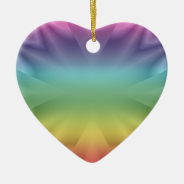 Rainbow Heart Ornament (Front)