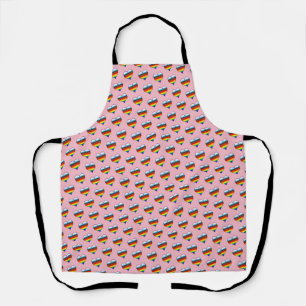 Rainbow Heart Pattern Apron