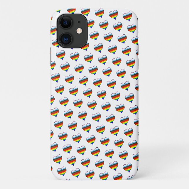 Rainbow Heart Pattern Case-Mate iPhone Case (Back)