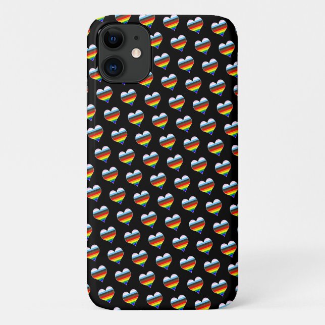 Rainbow Heart Pattern Case-Mate iPhone Case (Back)