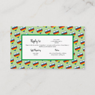 Rainbow Heart Pattern Enclosure Card