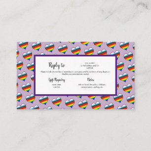 Rainbow Heart Pattern Enclosure Card