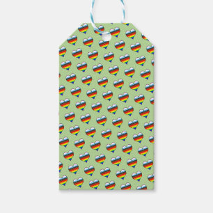 Rainbow Heart Pattern Gift Tags