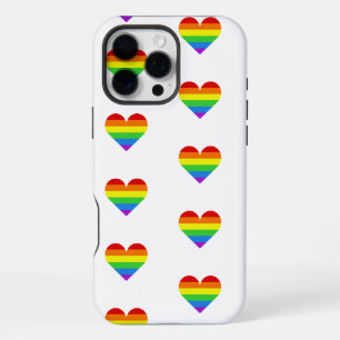 Rainbow Heart Pattern iPhone 16 Pro Max Case