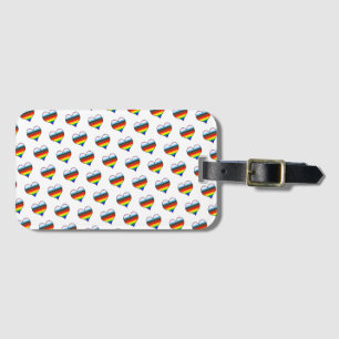 Rainbow Heart Pattern Luggage Tag