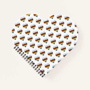 Rainbow Heart Pattern Notebook