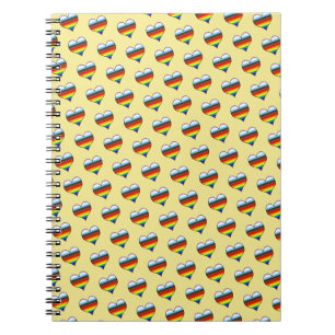 Rainbow Heart Pattern Notebook