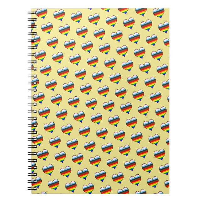 Rainbow Heart Pattern Notebook (Front)