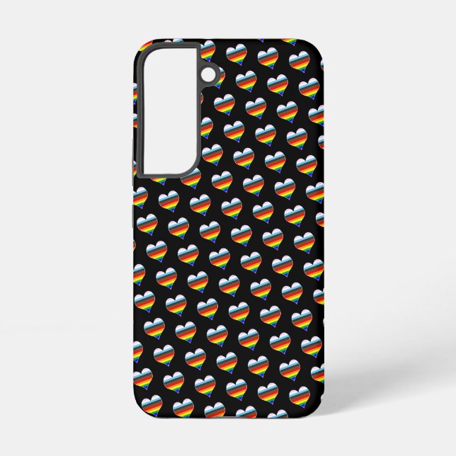 Rainbow Heart Pattern Phone Case (Back)