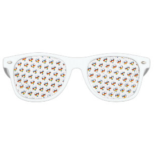 Rainbow Heart Pattern Retro Sunglasses