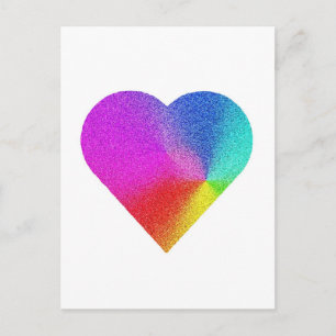 Rainbow Heart Postcard