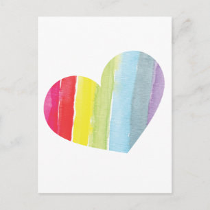 Rainbow Heart Postcard