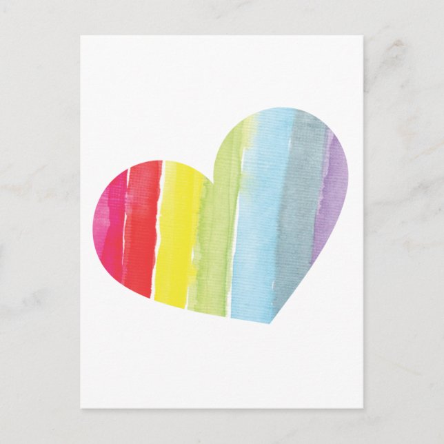 Rainbow Heart Postcard (Front)