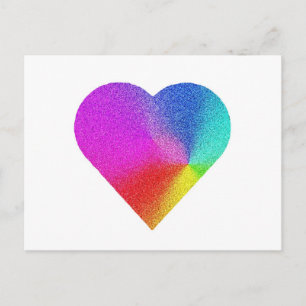 Rainbow Heart Postcard