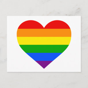 "RAINBOW HEART" POSTCARD